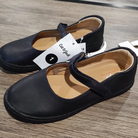 Cat & Jack ballerina shoes black girls' size 1NWT - Picture 2 of 8